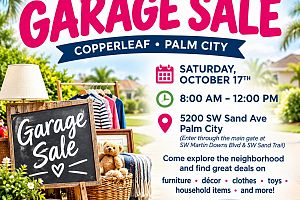 COPPERLEAF COMMUNITY-WIDE GARAGE SALE!
