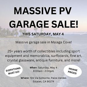 Yard sale photo in Palos Verdes Estates, CA