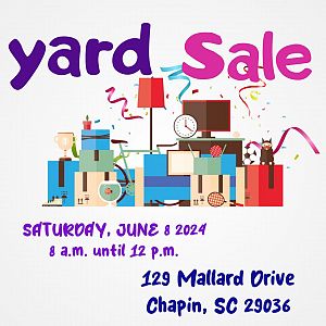 Yard sale photo in Chapin, SC
