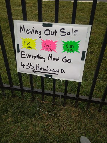 Moving out sale