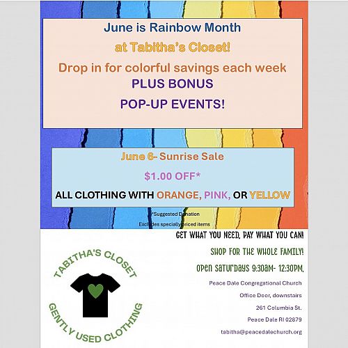 Rainbow Sale Month at Tabitha’s