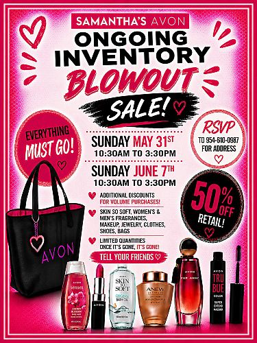 AVON INVENTORY BLOWOUT SALE!! (Indoors) photo