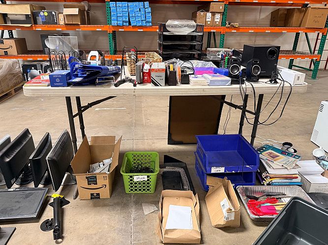 Warehouse Moving Sale - Furniture, Craft Supplies, Lighting Fixtures photo