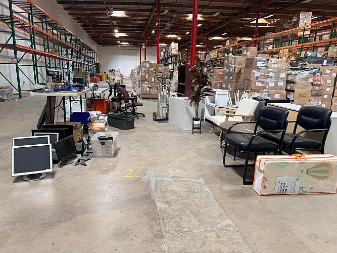 Warehouse Moving Sale - Furniture, Craft Supplies, Lighting Fixtures cover