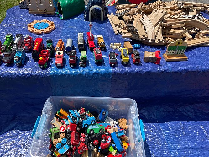 Legos, kids books, clothes photo